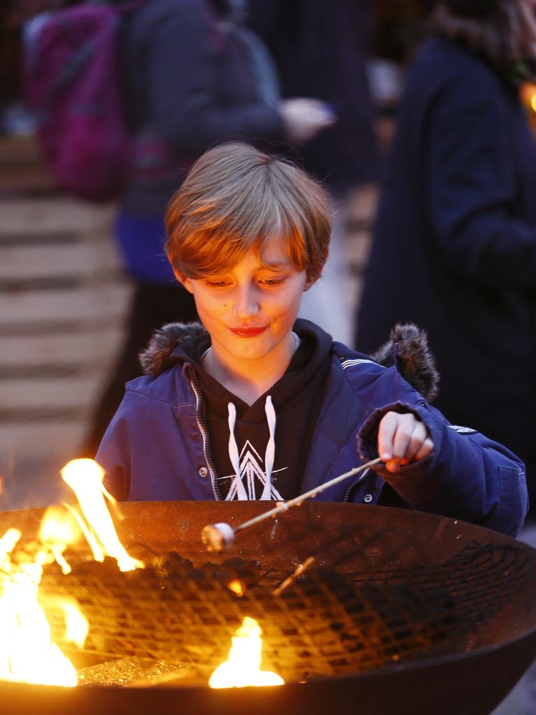 The final night of Dark MOFO Winter Feast saw large crowds putting stall holders under the pump. Picture: MATT THOMPSON