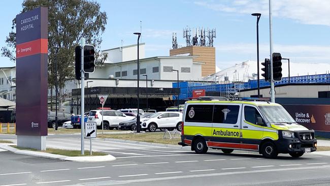 A hospital newsletter acknowledged Caboolture’s emergency department was “overwhelmed”. Picture: Peter Wallis