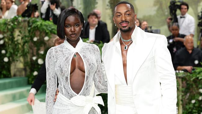 Adut Akech and LaQuan Smith at the 2024 Met Gala on May 6. Picture: Dimitrios Kambouris/Getty Images for The Met Museum/Vogue