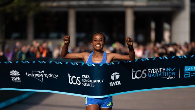 Workenesh Edesa Gurmesa triumphed in the women's field. Picture: Supplied/Sydney Marathon