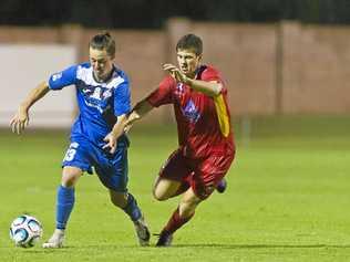 GAME WINNER: Lathan Dunn scored the South West Queensland Thunder's winner against Brisbane City on Saturday night. Picture: Kevin Farmer