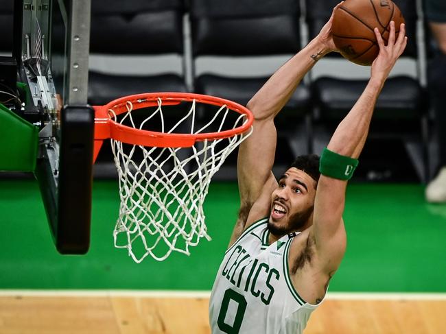 Boston Celtics star Jayson Tatum has committed to Team USA for this year’s Tokyo Olympics. Picture: Maddie Malhotra/Getty Images/AFP