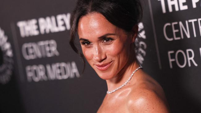 Meghan Markle arrives for The Paley Center for Media gala honouring actor and director Tyler Perry, at the Beverly Wilshire Hotel in Beverly Hills. Picture: Etienne Laurent/AFP