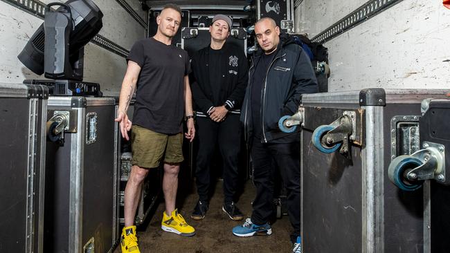 Hilltop Hoods will tour Australian arenas from August. Picture: Supplied / Joseph Mayers