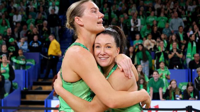 The Fever bid goodbye to Courtney Bruce and Verity Simmons. (Photo by James Worsfold/Getty Images)