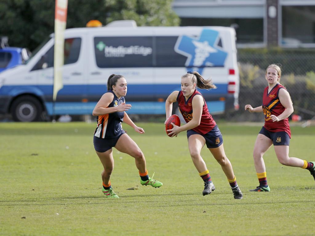 Fahan versus Scotch Oakburn in the Sports Association of Independent Schools Australian Rules girls grand final. Picture. PATRICK GEE