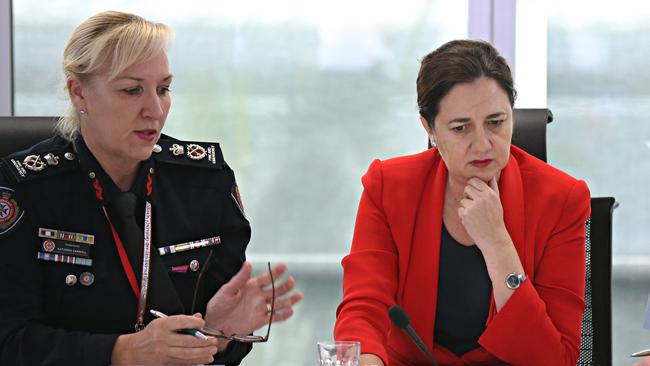 Katarina Carroll with Premier Annastacia Palaszczuk.