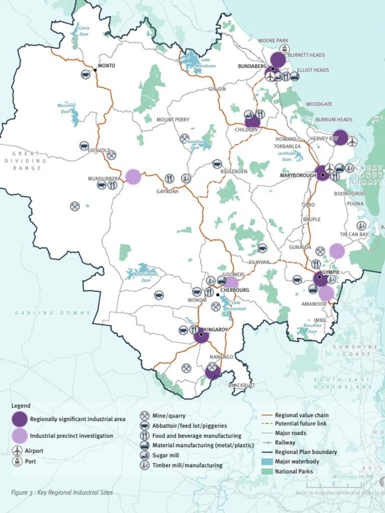 The QLD government Wide Bay Burnett Regional Plan 2023 - larger centres across the Wide Bay Burnett with industrial land were identified for manufacturing opportunities.