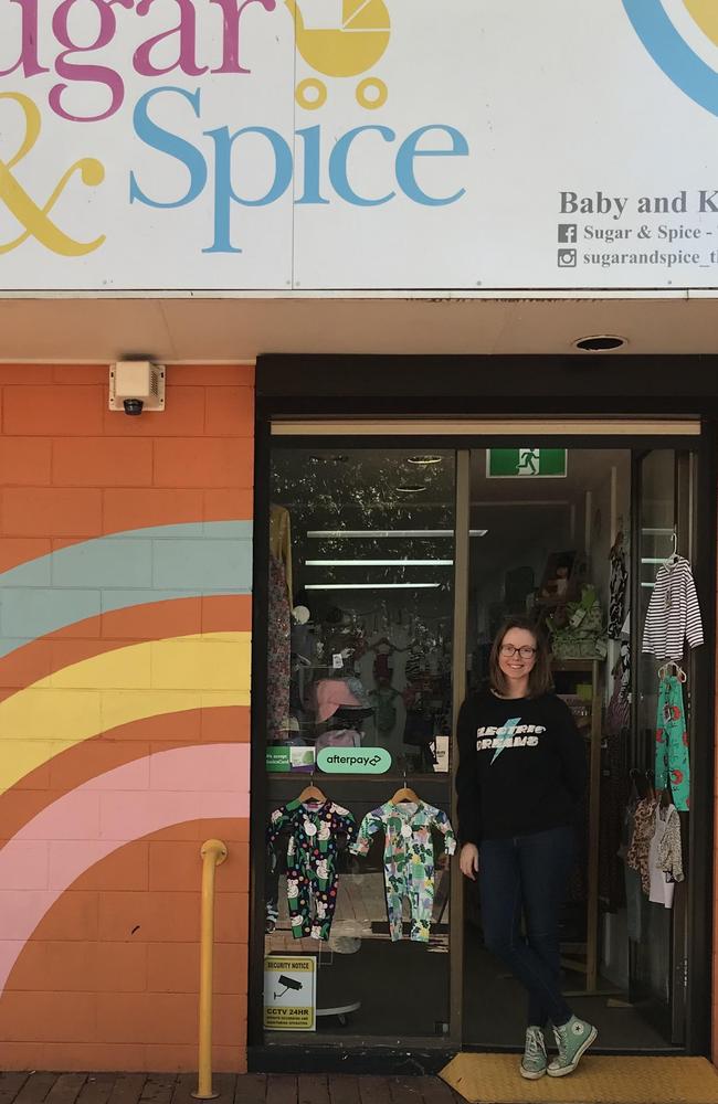 Sophie Marriott, owner of Sugar and Spice Children's Boutique in Todd Mall, has collected almost 1000 signatures on a petition against turning the mall into a shared roadway. Picture: Supplied