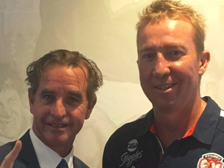 Mind coach Bradley Charles Stubbs and Roosters coach Trent Robinson.