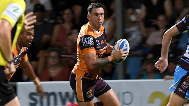 RUGBY LEAGUE: Broncos' Darius Boyd with the ball