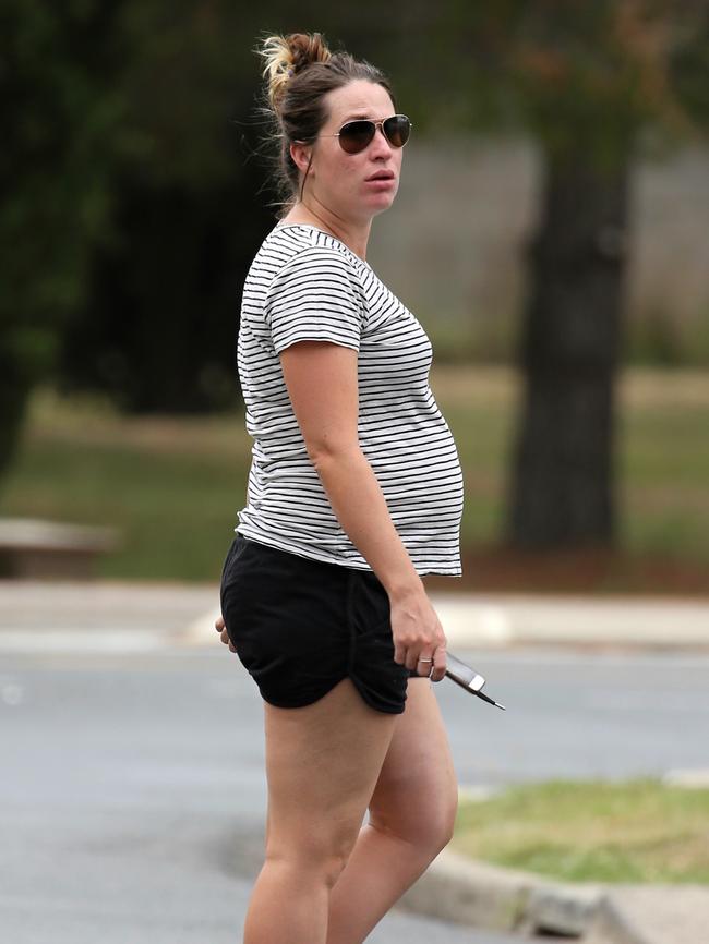 A pregnant Vikki Campion pictured in Canberra. Picture John Grainger