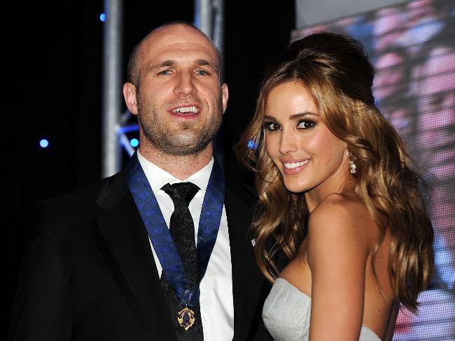 2010 Brownlow Medal - Winner Chris Judd with Rebecca Twigley. Picture: Michael Dodge