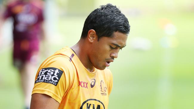 Anthony Milford at Brisbane Broncos training. Photo: Liam Kidston.