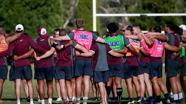 Manly Sea Eagles players. Picture: Toby Zerna