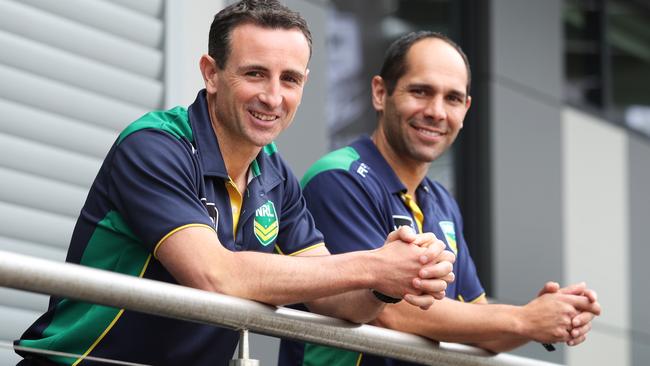 Gerard Sutton and Ashley Klein ran the 2018 grand final. (Brett Costello)