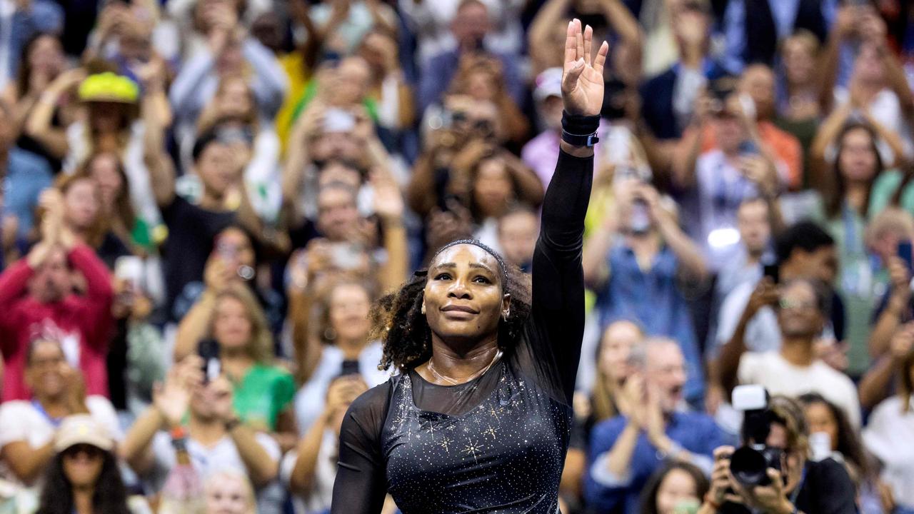 Serena Williams retired one short of Margaret Court’s all time record of 24 grand slam titles. Picture: AFP