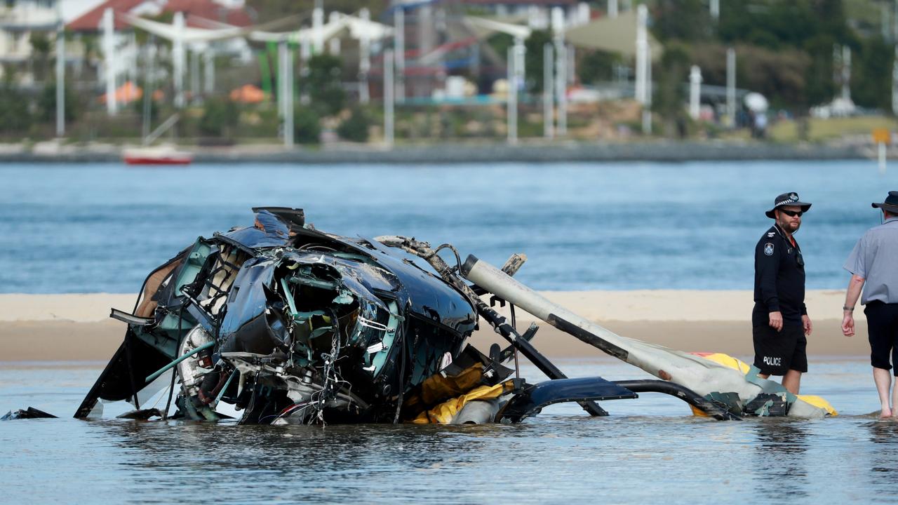 Sea World helicopter crash that killed four caught on video The