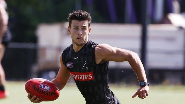 Nick Daicos took out Collingwood’s time trial. Picture: Michael Klein