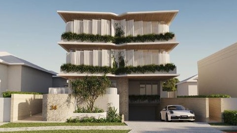 Artist impressions of the proposed three-storey development on Tedder Ave, Main Beach. Picture: Supplied