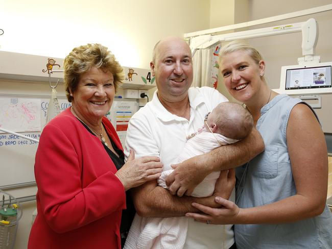 Visiting the Children's Hospital at Westmead. Picture: David Swift