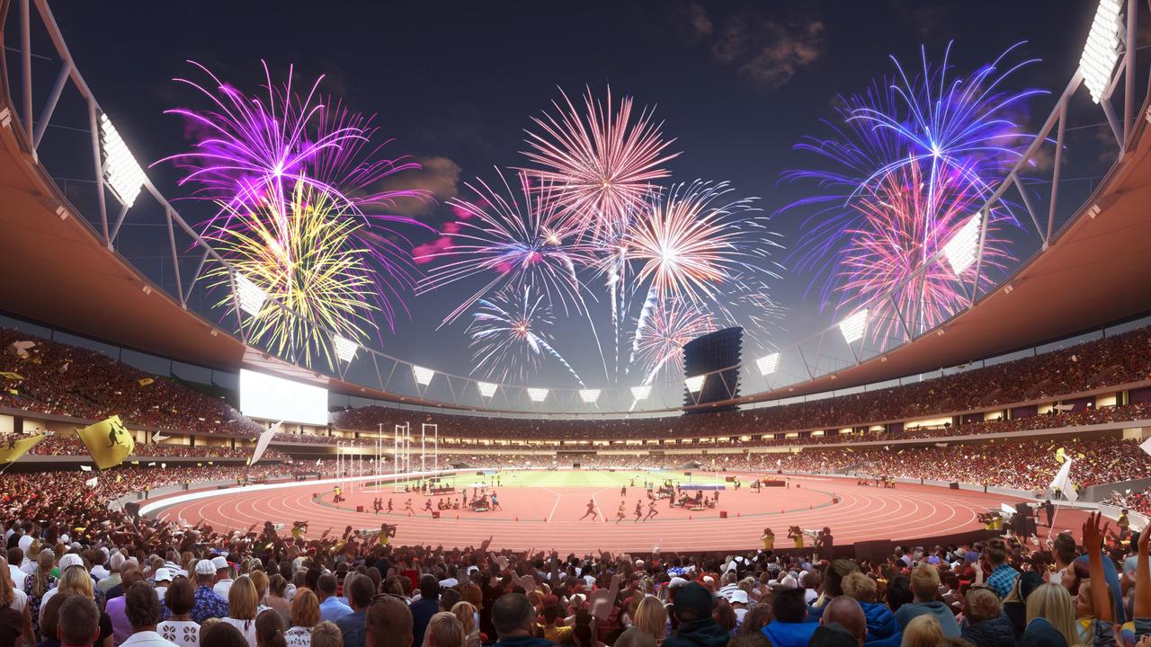 Artist impression of the proposed Gabba redevelopment if Brisbane won the rights to the 2032 Summer Olympic Games. Picture: Supplied