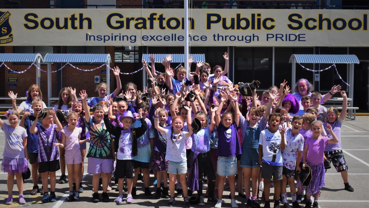 Students from South Grafton Public School enjoyed purple mufti day to celebrate Jacaranda Thursday on 5th November, 2020. Photo Bill North / The Daily Examiner