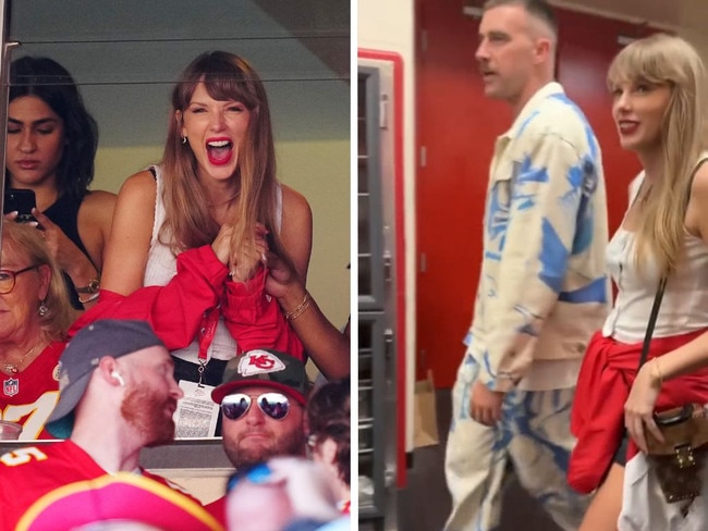 Taylor Swift and Travis Kelce are getting close. Picture: Supplied