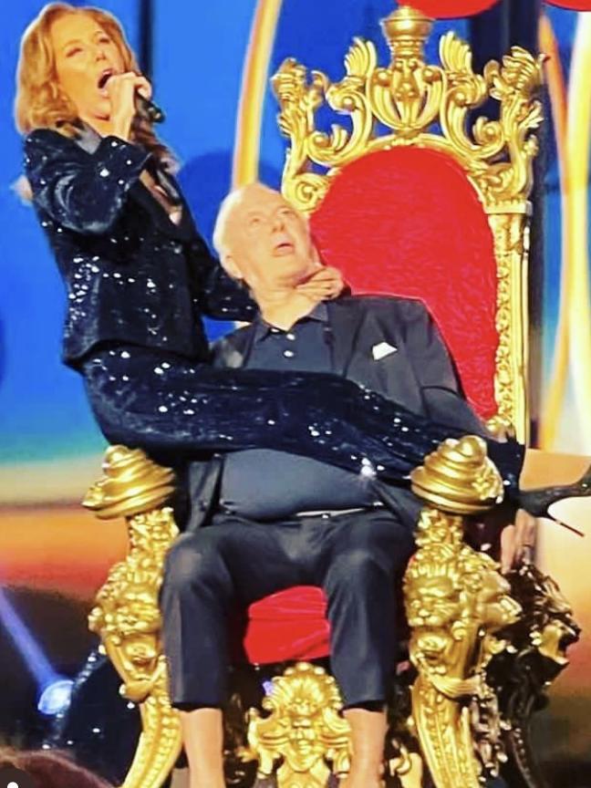 Rhonda Burchmore with John Cleese. Picture: Supplied