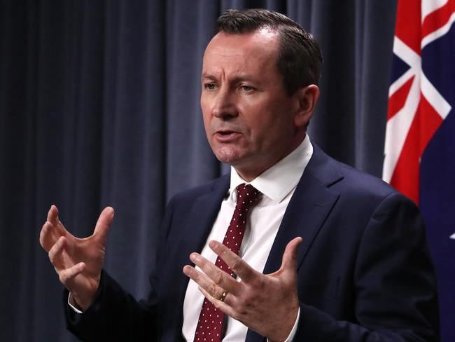 WA Premier Mark McGowan made the announcement via a press release. Picture: Colin Murty/The Australian