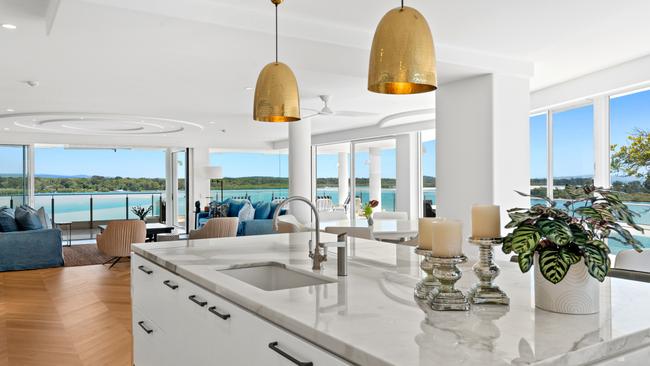 Inside the apartment at 24/8 Quamby Place, Noosa Heads, which recently sold for $11.8m.