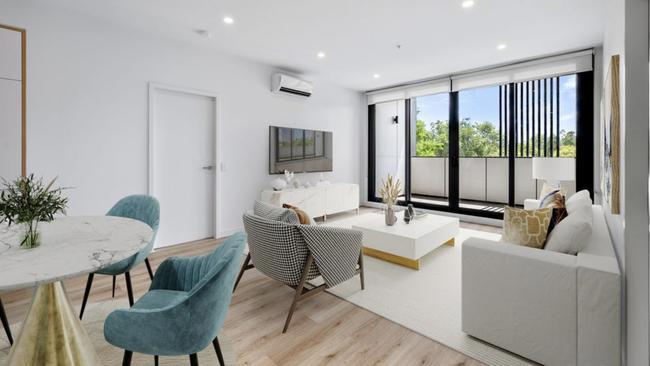 The two-bedroom, two-bathroom, set close to Penrith Station, has been a rental. Picture: realestate.com.au