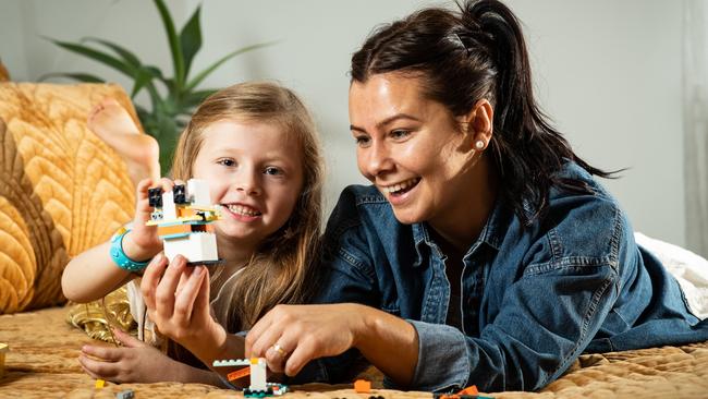 Irma Rinaudo and daughter Allegra. Picture: Julian Andrews