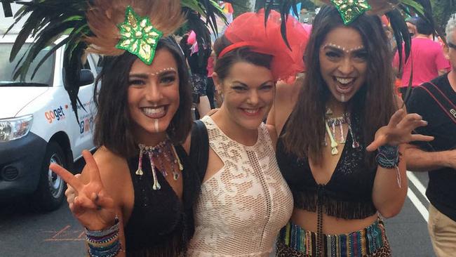 Greens Senator Sarah Hanson-Young at Mardi Gras.