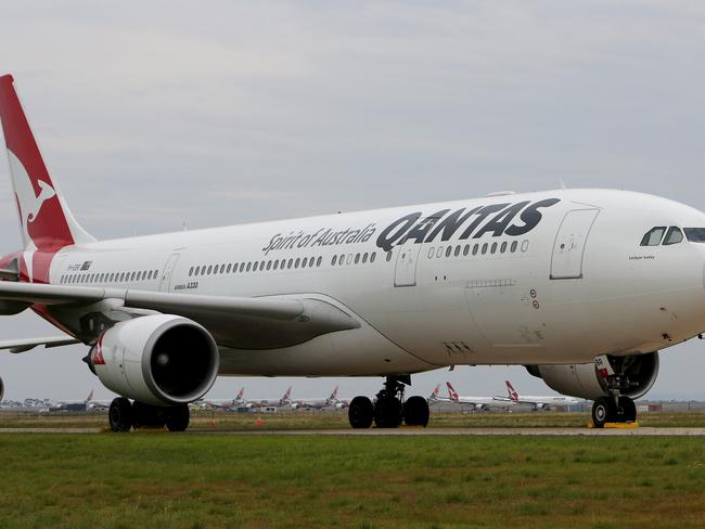 Qantas airlines is offering a four-week lifeline to Australians stranded overseas, securing flights back home. Picture: Stuart McEvoy/The Australian