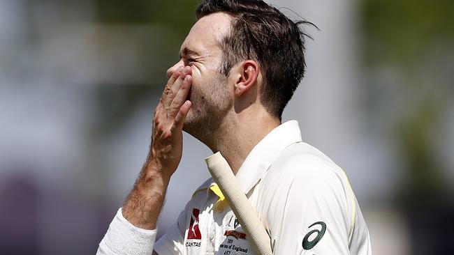 A dejected Kurtis Patterson walks off after being dismissed by Jackson Bird in Southampton this week. Picture: Getty Images