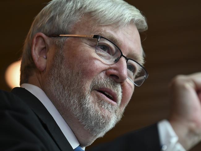 CANBERRA, AUSTRALIA, NewsWire Photos. AUGUST 10, 2023: Kevin Rudd at the unveiling of the Official portrait of former Prime Minister Hon DR Kevin Rudd at Parliament House in Canberra. Picture: NCA NewsWire / Martin Ollman