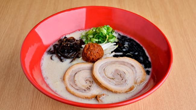 The Akamaru Shinaji ramen at Ippudo.