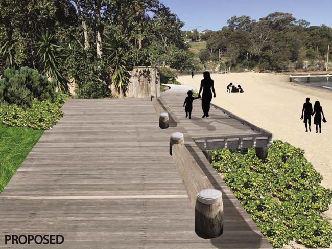 The proposed boardwalk at Little Manly has been scrapped.