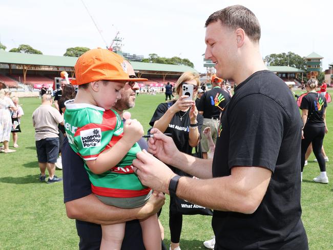 Sean Keppie signs autographs at the Whatability event at North Sydney Oval. Picture: Rohan Kelly