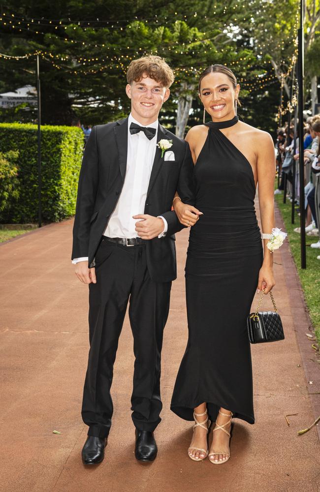 Declan Reen and partner Lilana Sing at St Mary's College formal at Picnic Point, Friday, March 22, 2024. Picture: Kevin Farmer