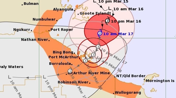 TROPICAL CYCLONE MEGAN FORECAST TRACK MAP. Source: BOM