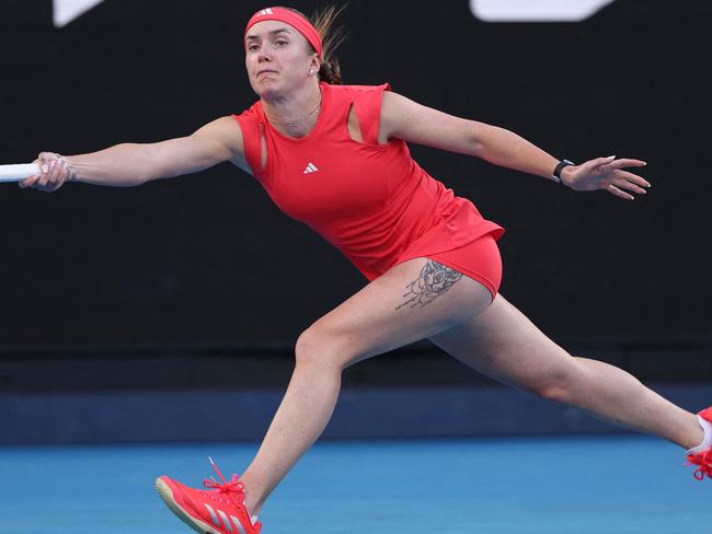 Elina Svitolina’s tattoo on her left leg. Picture: Martin KEEP / AFP