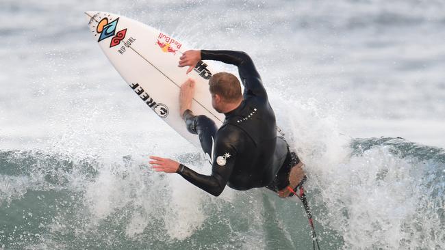 Mick Fanning has to play the waiting game at Bells.