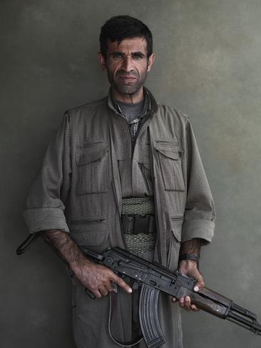 Members of the PKK Portrait of Rukal Guerilla Fighters of Kurdistan. NYC photographer Joey L. travels to Iraqi Kurdistan and Syria to tell the story of guerilla groups fighting IS. Picture: Joey L.