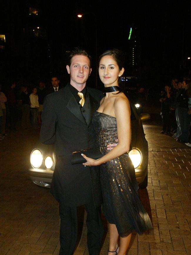 JULY 31, 2004: Emmanuel College Formal at the Gold Coast International. Callan Orgill and Danielle Collavino. PicAlex/Carter - education socials