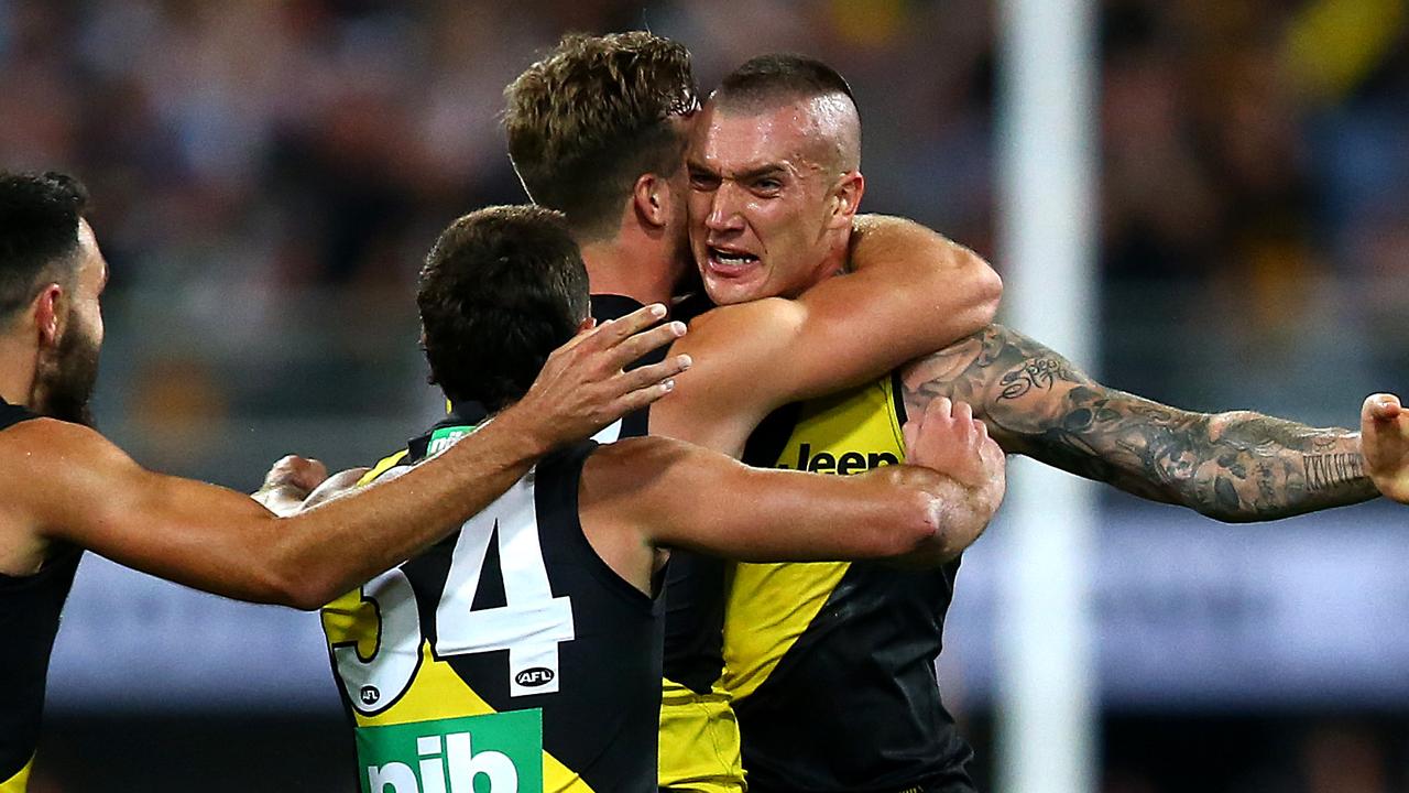 Dustin Martin has won a third Norm Smith Medal (Photo by Jono Searle/AFL Photos/via Getty Images).