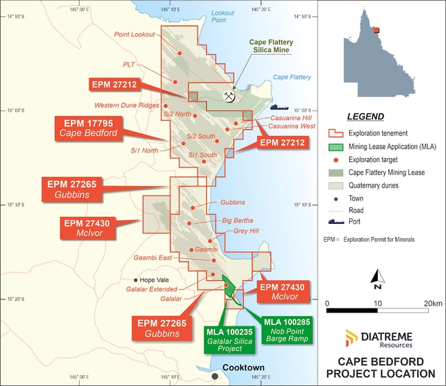 Cape Bedford mining exploration tenements.