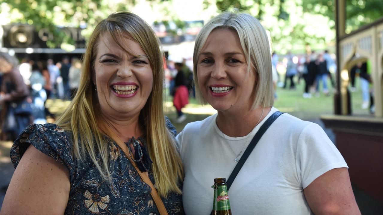 Jacquie Penney and Sarah Campbell at City Park on Day 1 of Launceston's Festivale. Picture: Alex Treacy