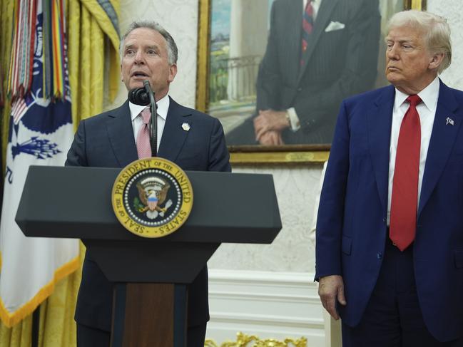 White House special envoy Steve Witkoff with US President Donald Trump. Picture: AP